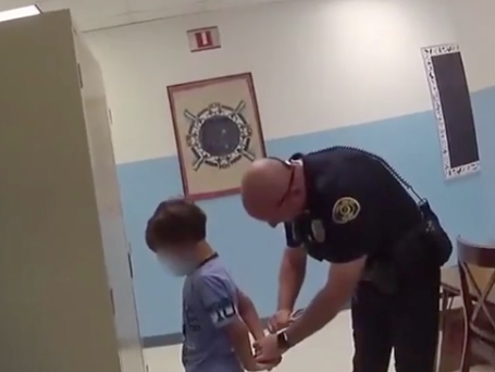 A video has shown police try to handcuff a boy, whose lawyers say has special needs: Key West Police Department