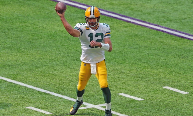 Green Bay Packers quarterback Aaron Rodgers.