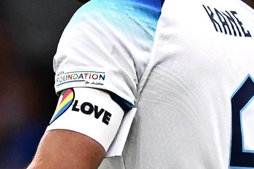 England reversed their decision to wear the OneLove armband (AFP/Getty)