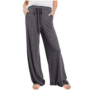 PRETTYGARDEN Women’s Casual Pajama Pants (Dark Grey)