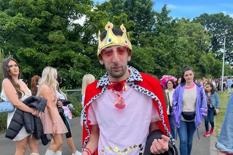 Samuel Cook, 28, came dressed as the Heartbreak Prince from the Lover Era -Credit:Daily Record