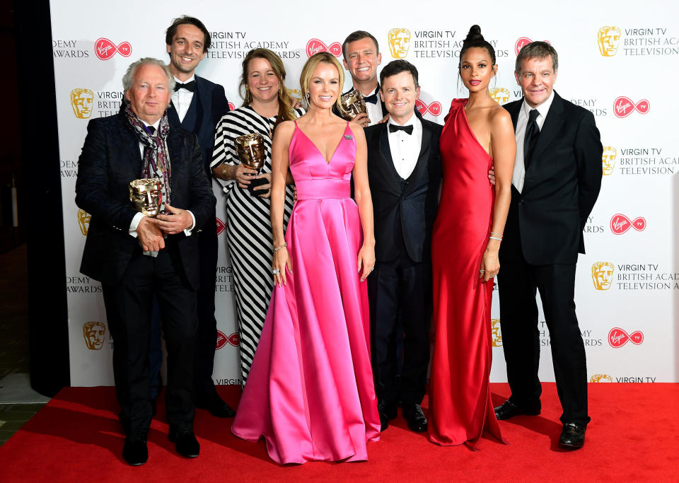 The Britain’s Got Talent production crew, judges, and hosts that attended the BAFTAS. (PA)