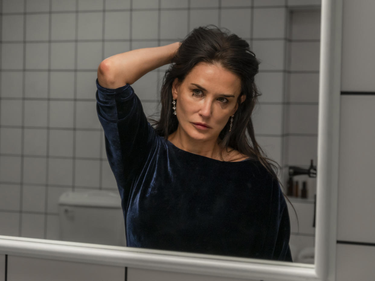 Demi Moore uses her own media persona to inform her role in The Substance. (Mubi)