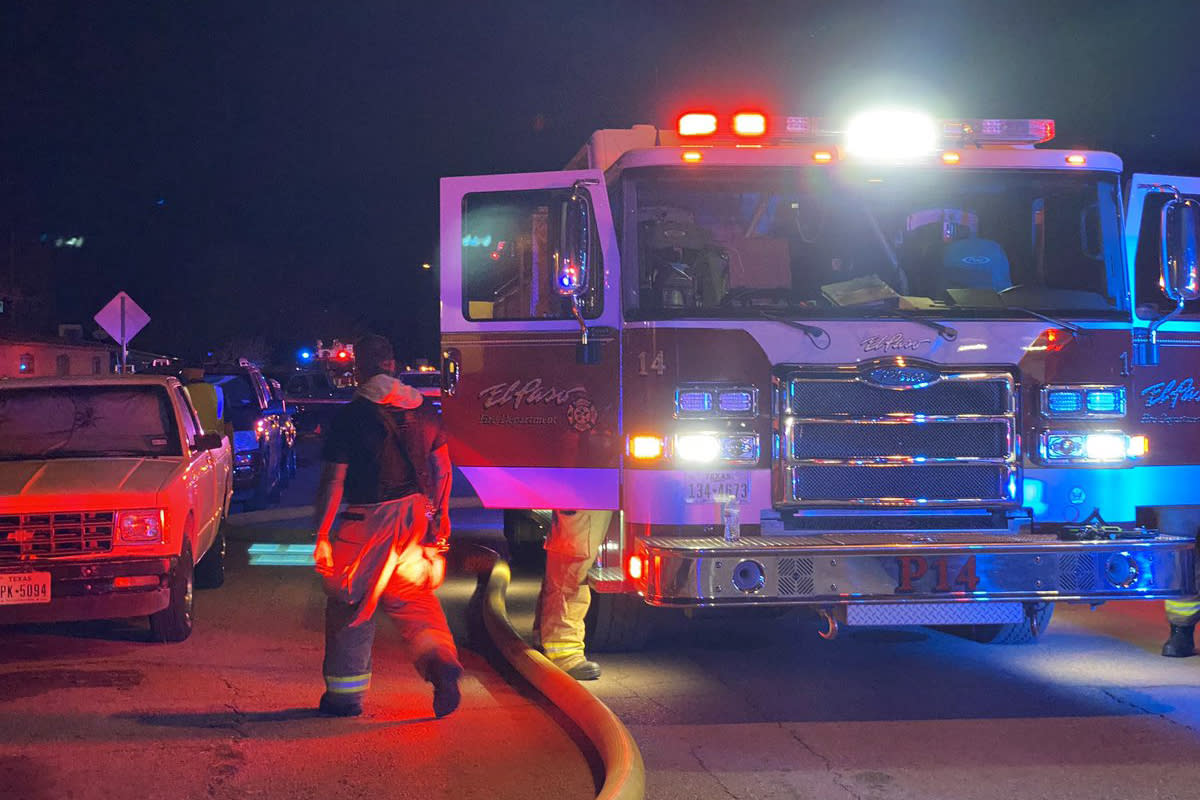 Emergency services at the scene of the derailment.  (El Paso Fire Department)