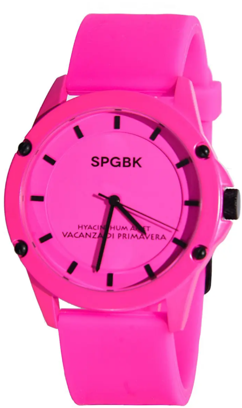 hot pink trend SPGBK-Forever-Pink-Silicone-Strap-Watch