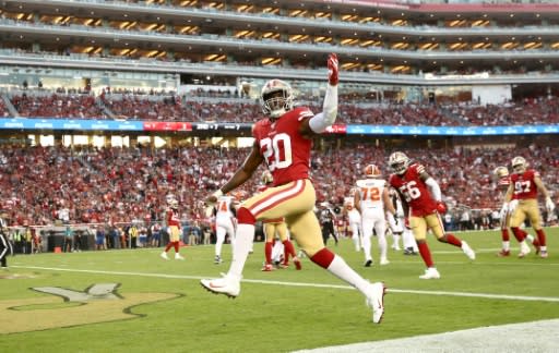 The San Francisco 49ers in action at the Levi's Stadium in California