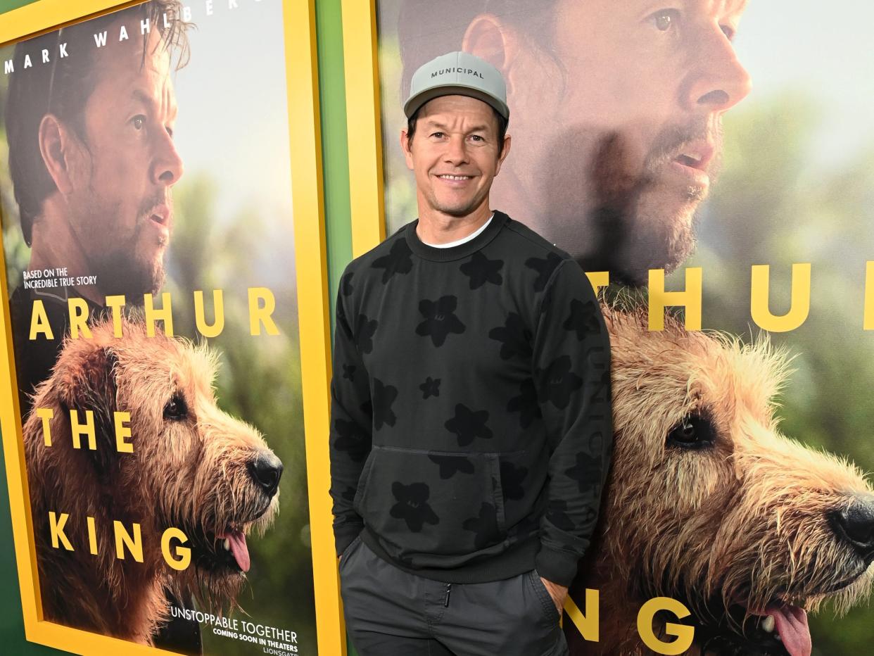 Mark Wahlberg at an "Arthur The King" special screening and adoption event in 2024.