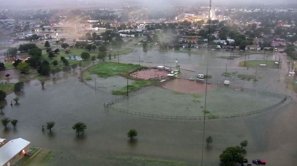 Pictures of Guymon, Oklahoma as heavy rainfall has been falling since last night. Lots of flooded roadways with some officials advising not to travel on county roads., Image courtesy The City of Guymon