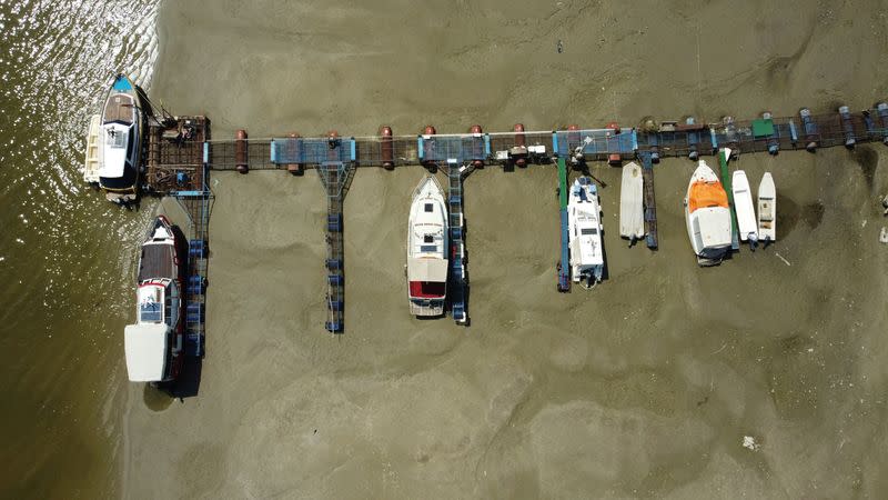 Low water levels in Danube