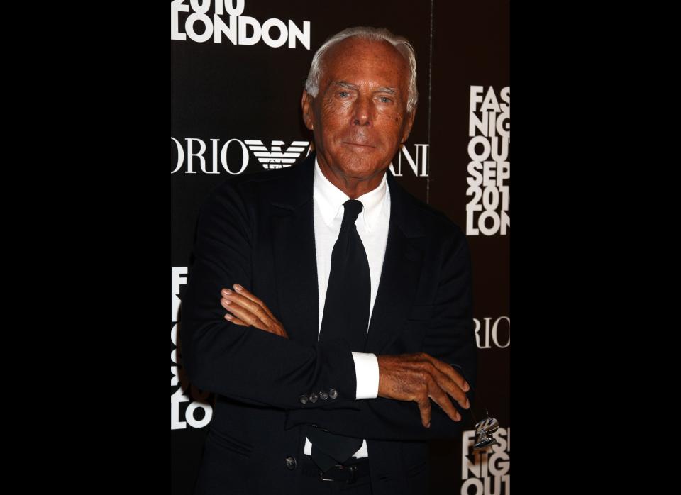 Giorgio Armani will most likely be losing some fans after a shockingly <a href="http://www.wwd.com/media-news/fashion-memopad/armani-sounds-off-5403512?module=today" target="_hplink">conceited statement to the German magazine <em>Die Ziet</em></a>, as <em>Womens Wear Daily</em> first reported. When the designer was asked about the future of his company, he arrogantly responded: "There will be many small Armanis in my company to continue my work...but there will be no genius capable of taking on all this. That would mean defrauding myself and my seriousness." And the pompous rant didn't stop there. Despite mentioning his hatred for Hollywood, he continued to say "Hollywood really wants my clothes!" Someone needs to give Mr. Armani a generous dose of humbleness before he goes any further. (Getty photo) 
