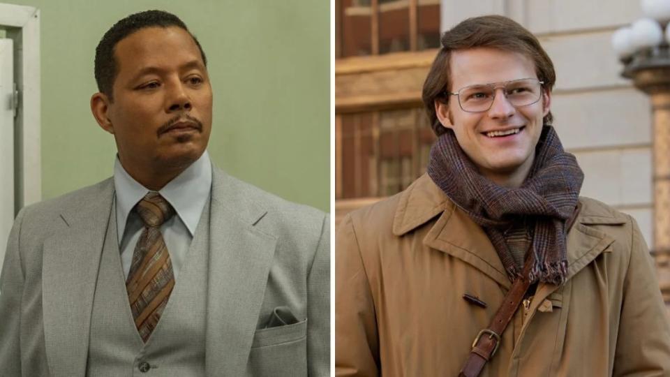 Terrence Howard as Arthur Hardwick Jr. and Lucas Hedges as Robert Gottlieb in Netflix's "Shirley" (Netflix)