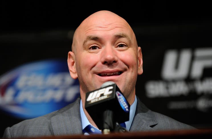 UFC president Dana White has had a contentious relationships with some MMA journalists. (Getty)