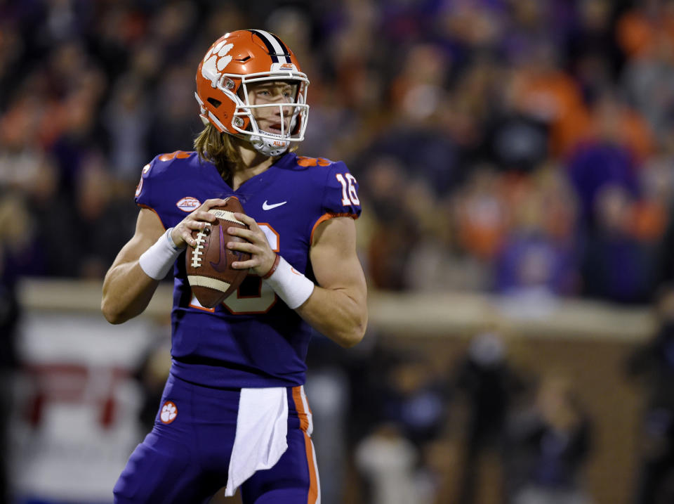 Trevor Lawrence and the Clemson Tigers shouldn’t have any trouble against Pittsburgh this weekend. (AP)