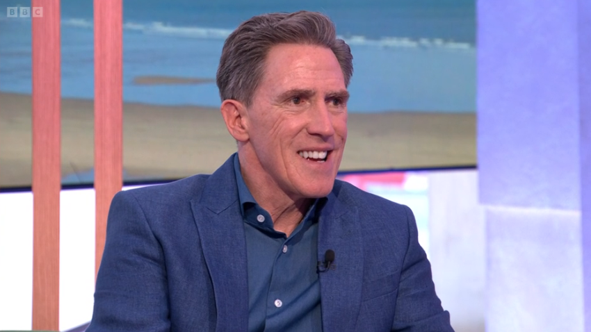 Rob Brydon said it was 'horrible' having to keep the secret. (BBC screengrab)