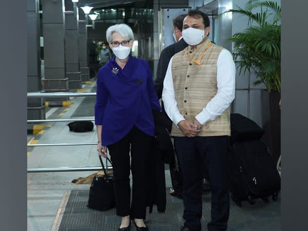 US Deputy Secretary of State Wendy Sherman arrives in New Delhi. (Twitter)