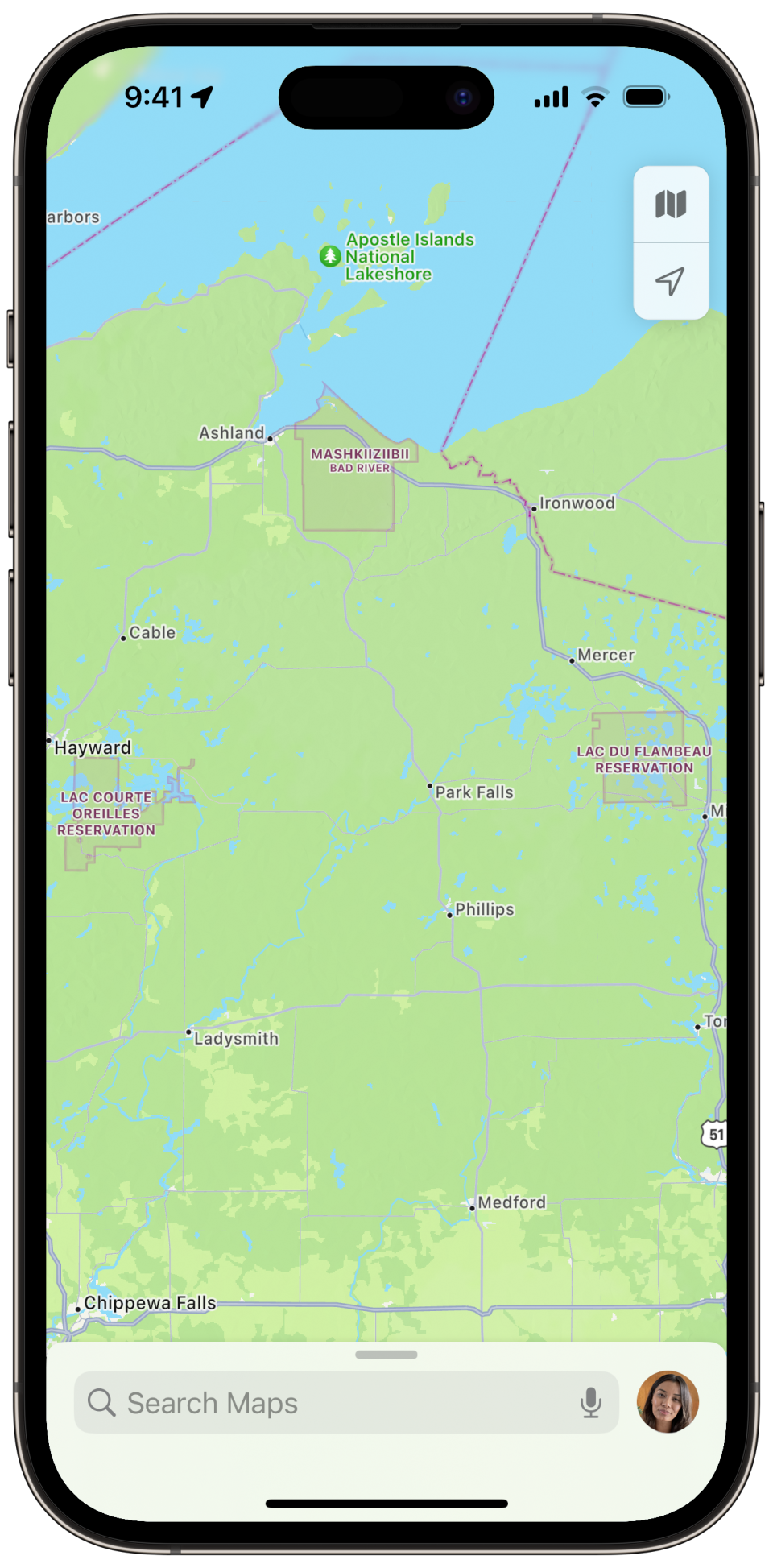 Apple Maps now shows tribal boundaries in Wisconsin