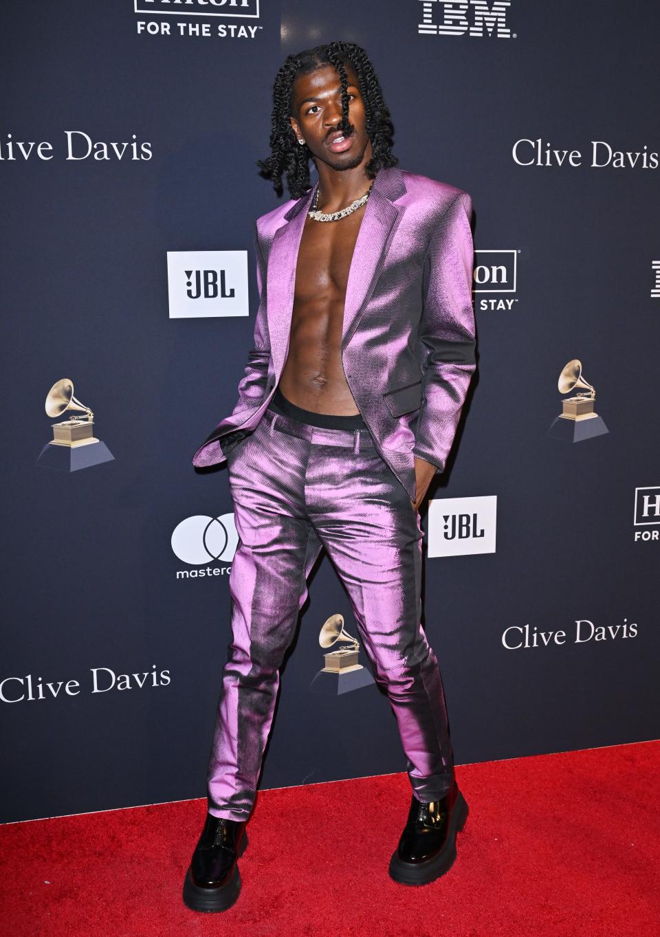 Lil Nas X attends the pre-Grammys gala on February 4, 2023, in Beverly Hills, California.
