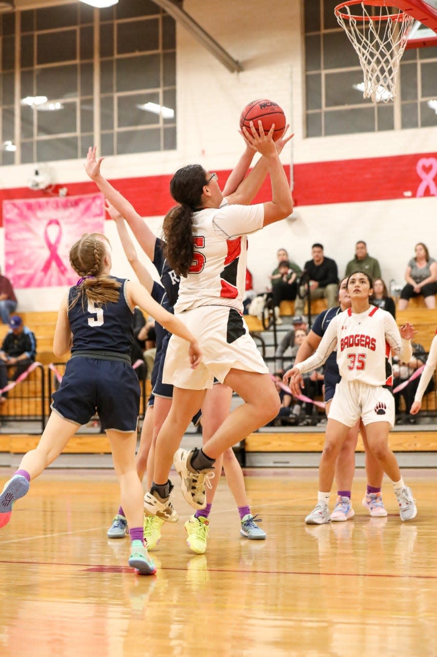 Gabriella Sanchez (45) leads the state with 23.6 points per game.