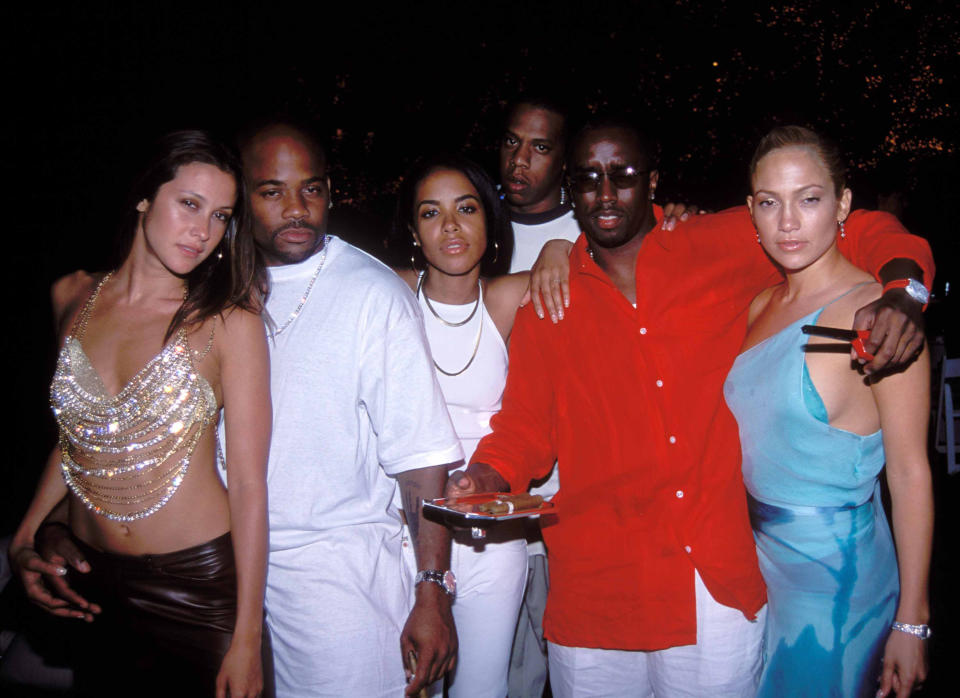 Damon Dash, Aaliyah, Jay-Z, Diddy, J-Lo