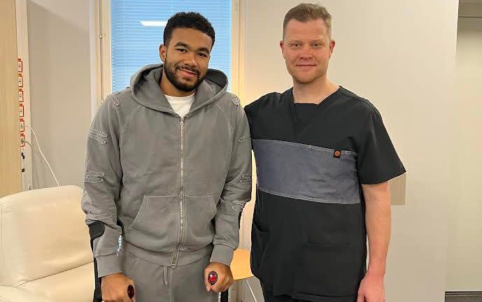 Lasse Lempainen (r) operated on Reece James (l) in Finland, and will play a big part in his rehabilitation