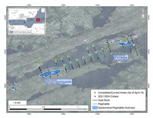 2022 drill hole collar locations