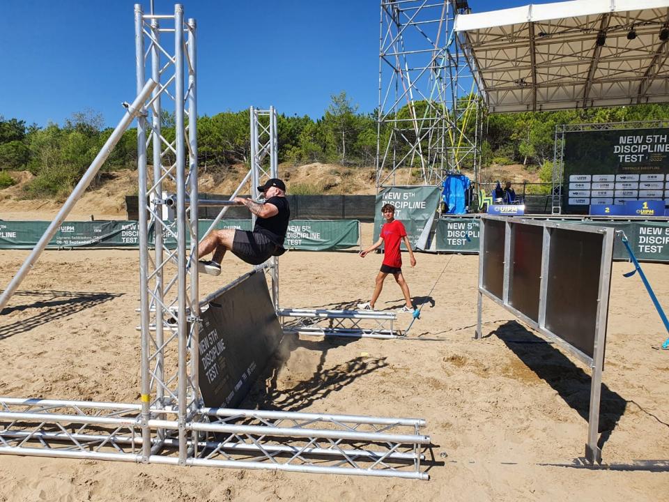 Insider reporter Barnaby Lane at a modern pentathlon test event in Italy.