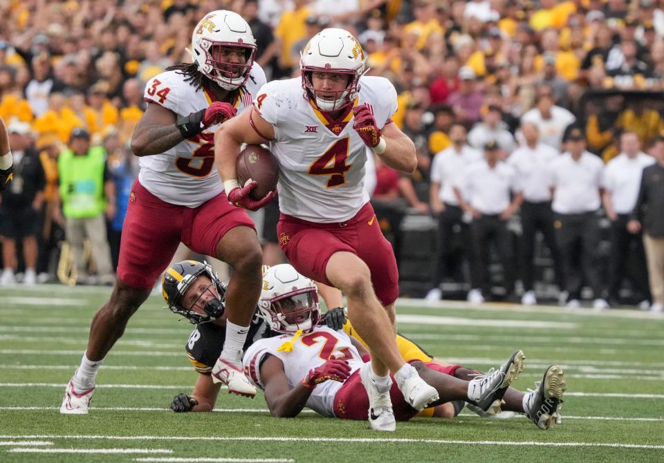 Linebacker Colby Reeder was the Big 12 Conference's newcomer of the week after his big performance last Saturday included an interception.