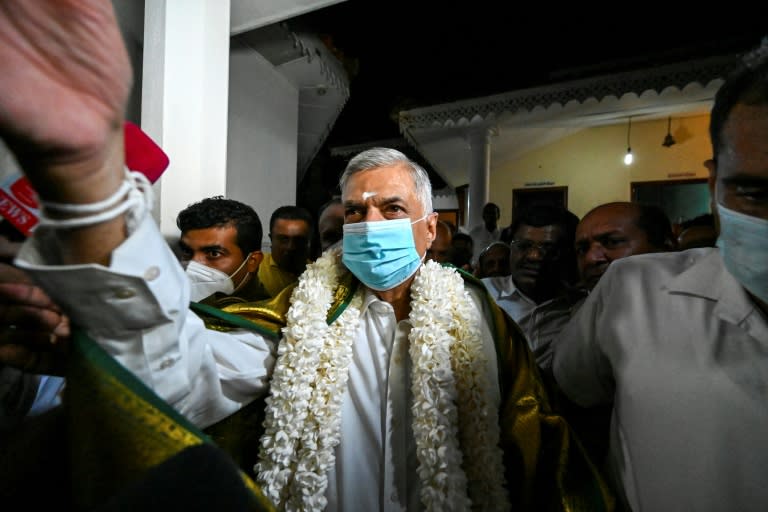 Five-time former premier Ranil Wickremesinghe will head a 'unity government' in Sri Lanka (AFP/Ishara S. KODIKARA)
