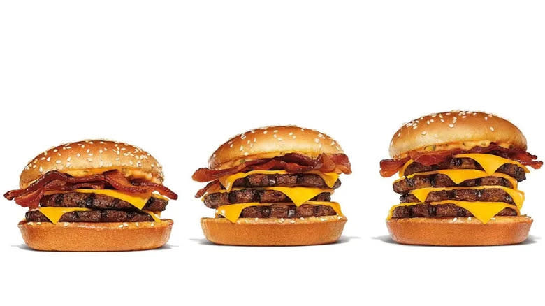 Burger King stacker burgers