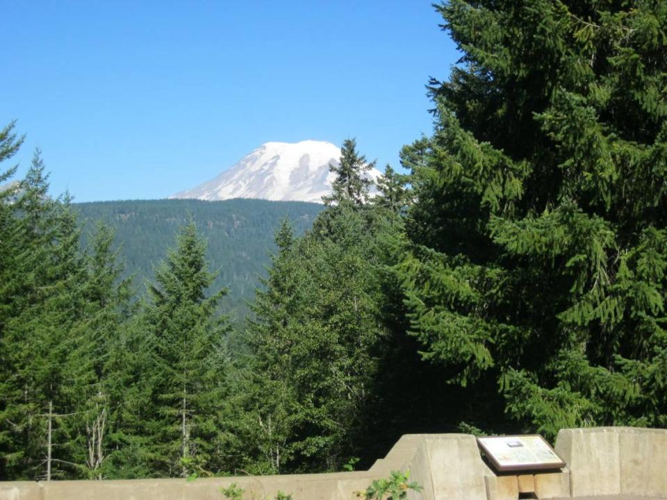 View of Mt. Rainier from Palisades Viewpoint