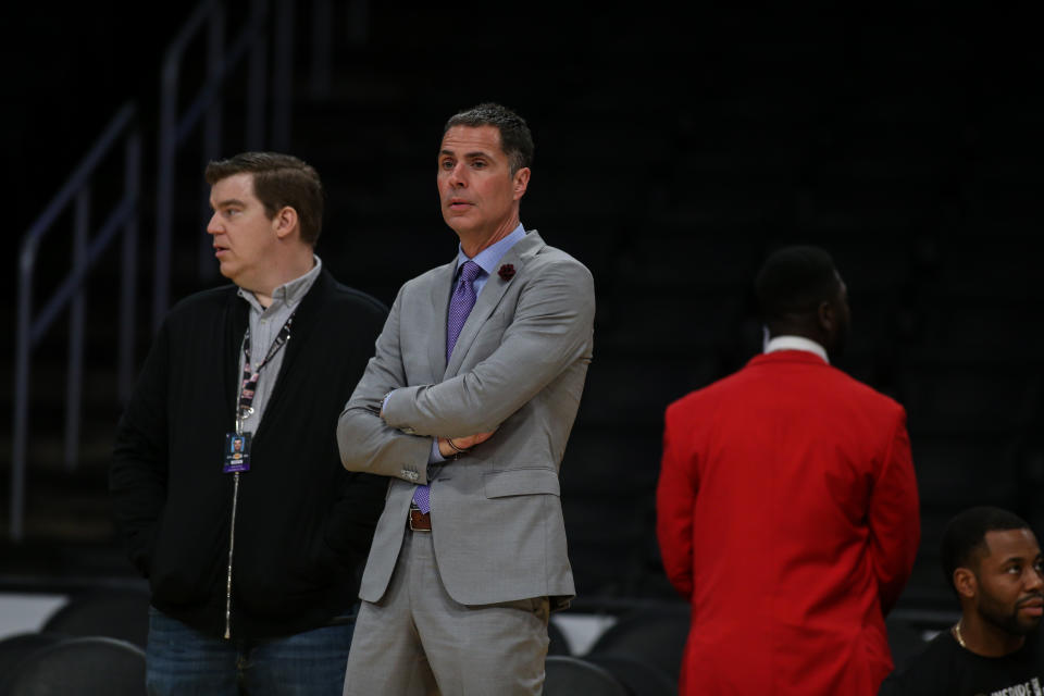  Los Angeles Lakers Rob Pelinka before the Milwaukee Bucks vs Los Angeles Lakers game on March 06, 2020, at Staples Center 