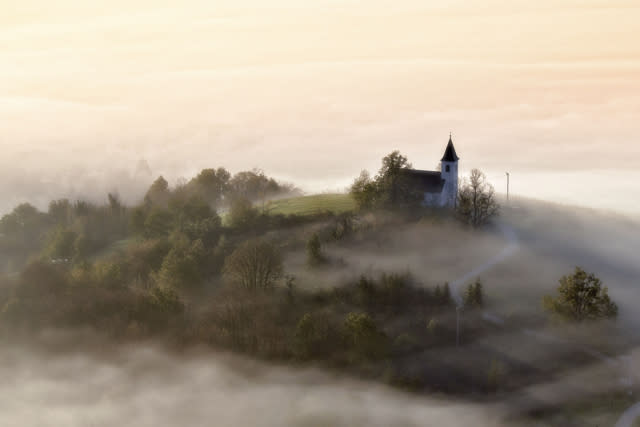 Where is this sleepy  village lost in a sea of clouds?