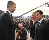 The King Felipe VI talks with Mexican President Enrique Peña Nieto. Foto: EFE