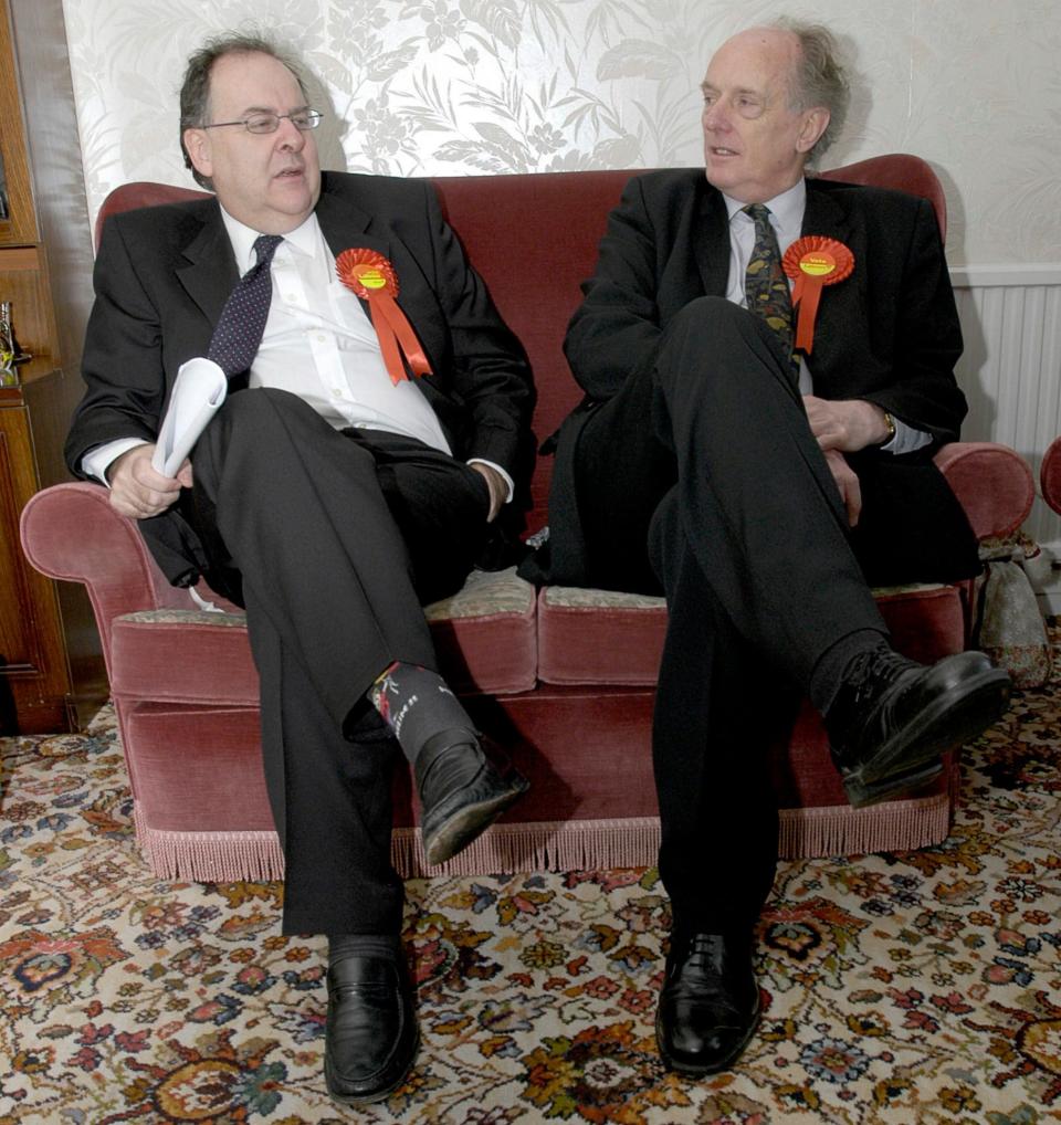 Gibson and Charles Falconer on the 2005 election campaign trail - Jason Bye