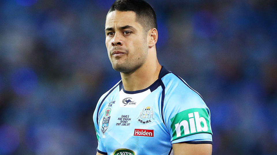 Jarryd Hayne, pictured here in action for NSW in the 2017 State Of Origin series.