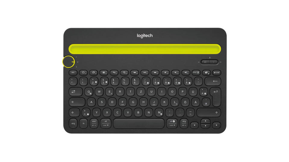 A product shot of the Logitech K480 wireless keyboard