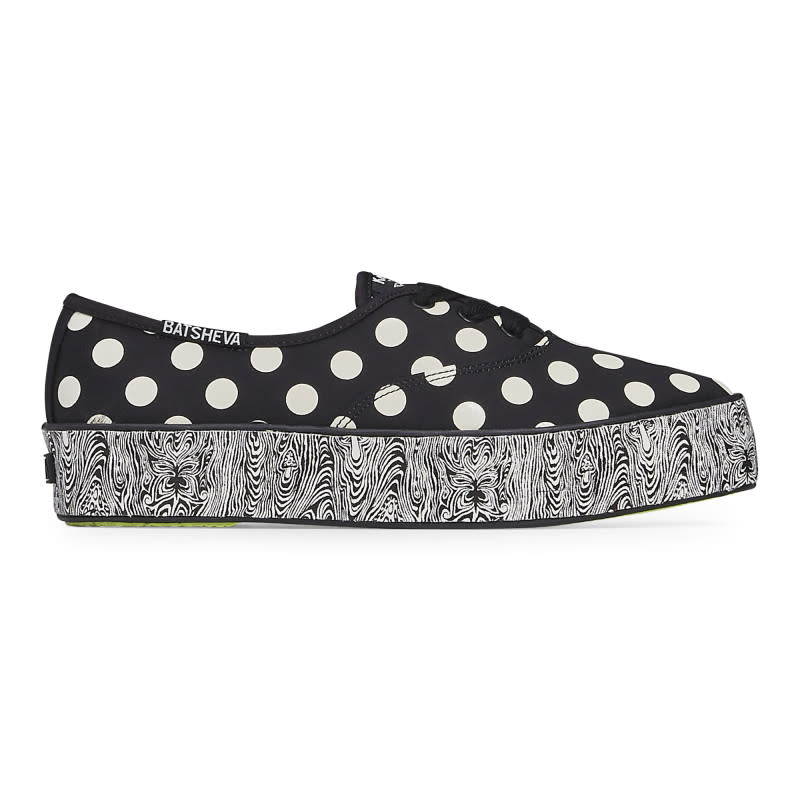 <p>Keds x Batsheva Point Polka Dot Lace Up, $110, <a href="https://rstyle.me/+1mNNYxAk3RaBL0c0PiJhKA" rel="nofollow noopener" target="_blank" data-ylk="slk:available here;elm:context_link;itc:0;sec:content-canvas" class="link ">available here</a></p>