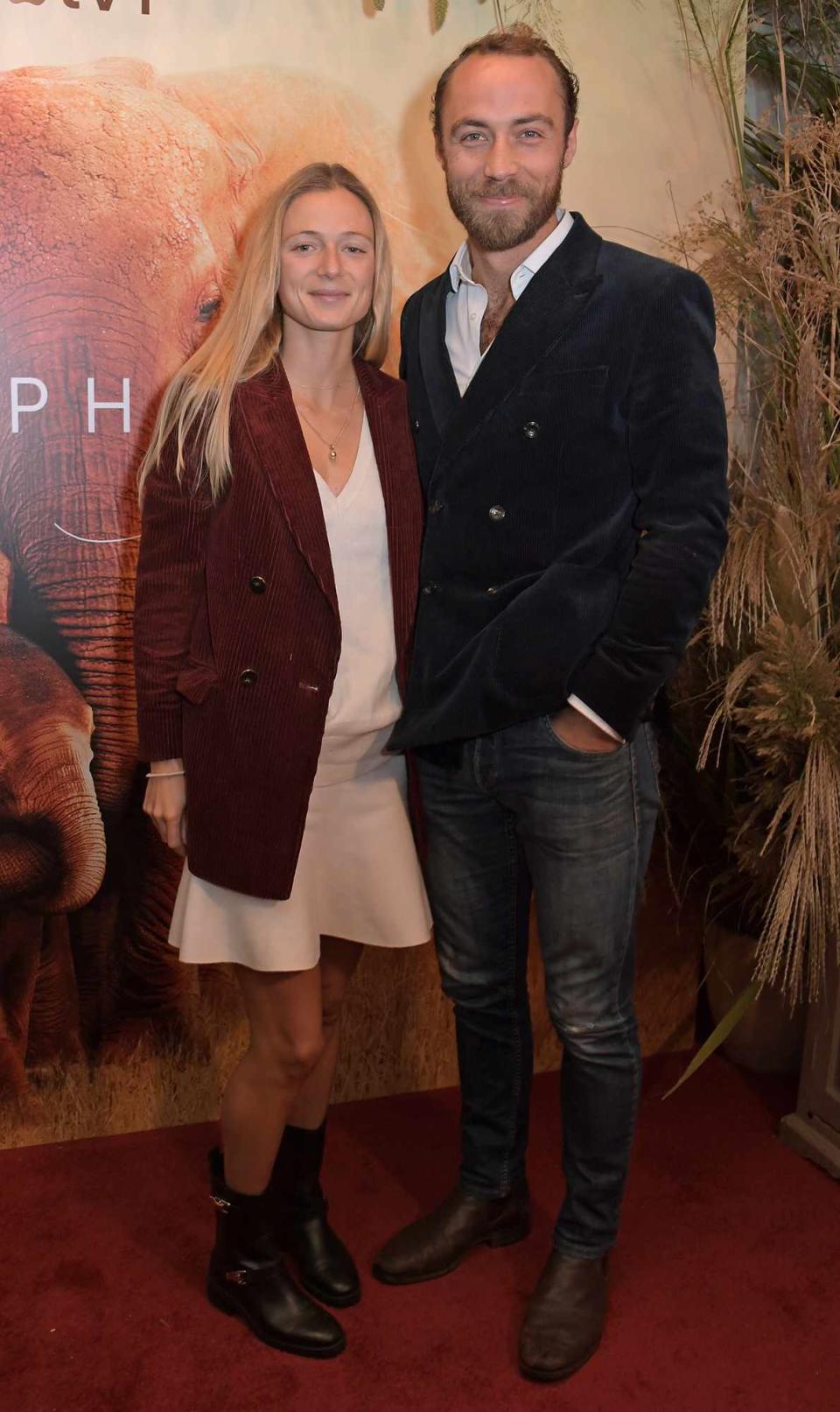 Alizee Thevenet and James Middleton attend the London Premiere of Apple's acclaimed documentary "The Elephant Queen" on October 17, 2019 in London, England