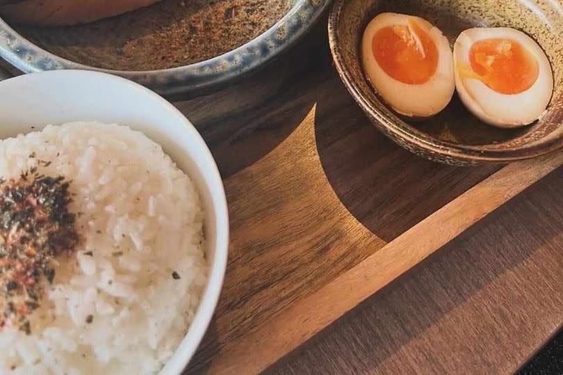 The Japanese breakfast at Lonely Mouth cafe - with Salted Salmon