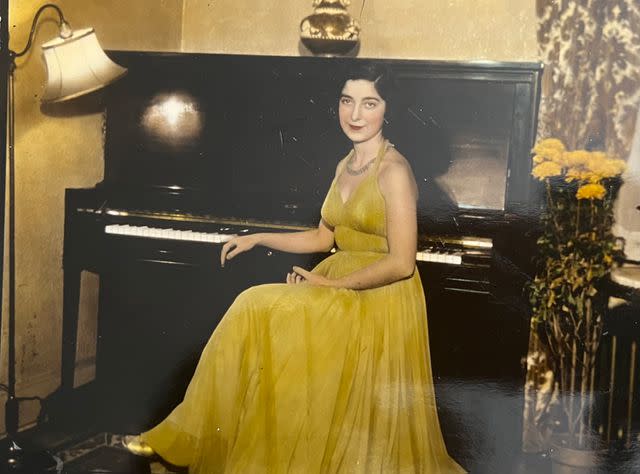 <p>Courtesy of Mara Mikialian</p> A young Gloria Mikialian during her years as a concert pianist.