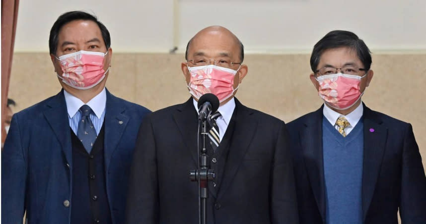 蘇貞昌今日赴立法院報告「中央政府海空戰力提升計畫採購特別預算案（111年度至115年度）」編製經過並備詢。（圖／行政院提供）