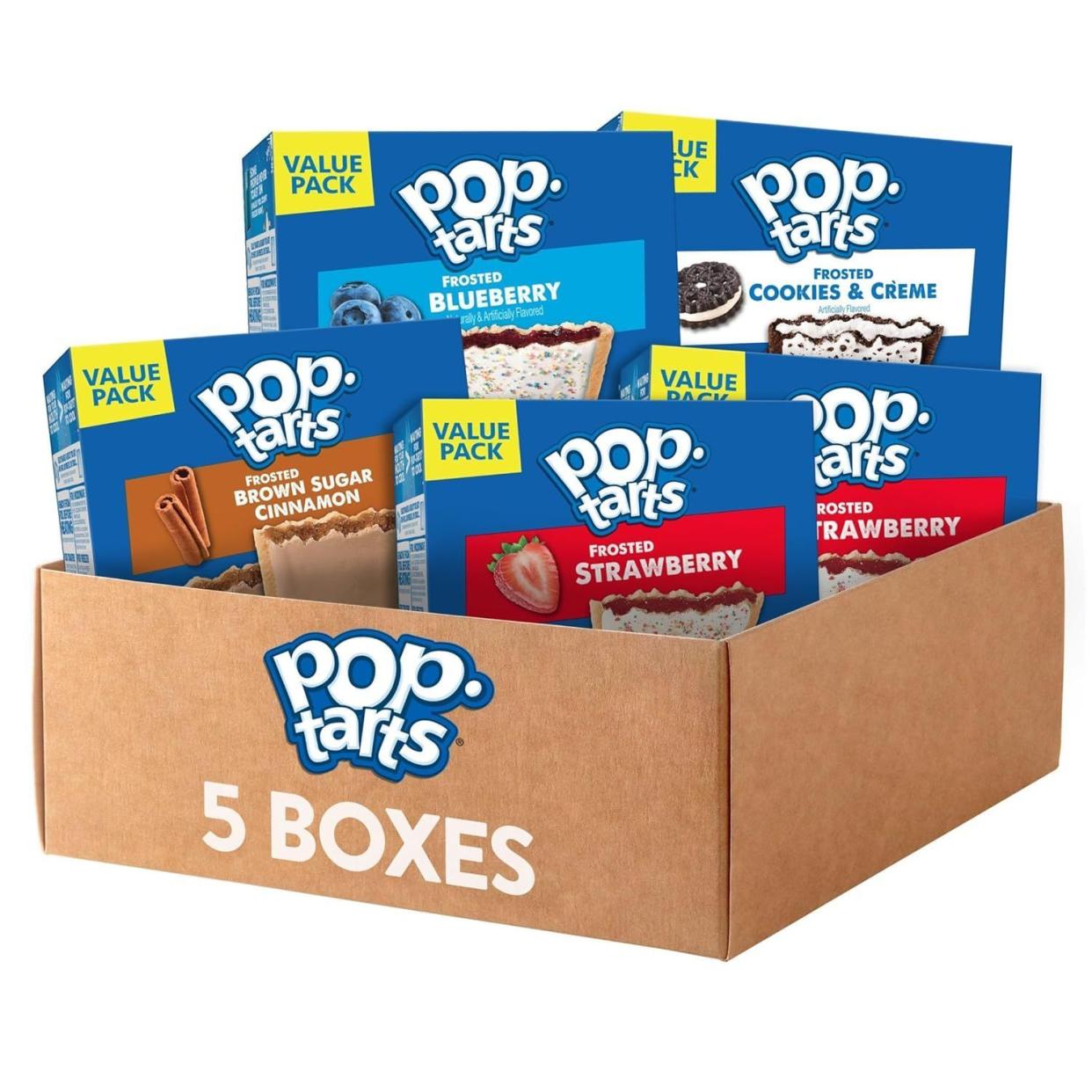 <p><a href="https://www.amazon.com/Pop-Tarts-Four-Flavor-Variety-Count/dp/B07YP58GX8/ref=sr_1_1_[%E2%80%A6]=1714576098&sr=8-1-spons&sp_csd=d2lkZ2V0TmFtZT1zcF9hdGY&psc=1?tag=syn-yahoo-20&ascsubtag=%5Bartid%7C10054.a.60659251%5Bsrc%7Cyahoo-us" rel="nofollow noopener" target="_blank" data-ylk="slk:Shop Now;elm:context_link;itc:0;sec:content-canvas" class="link rapid-noclick-resp">Shop Now</a></p><p>Pop-Tarts Variety Pack</p><p>Amazon</p><p>$21.48</p><span class="copyright">Amazon</span>