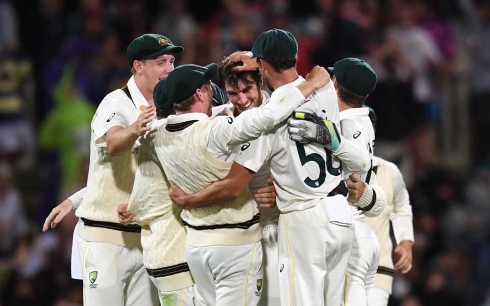 Australia won the Ashes series and the Hobart test (Darren England/AAP) (PA Media)