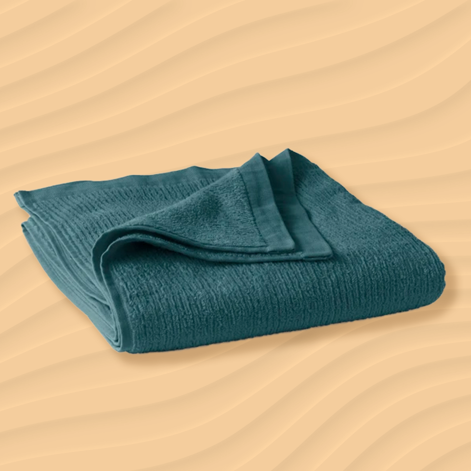 Couychi temescal organic towels in teal
