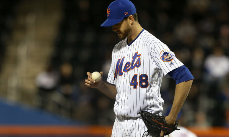 Jacob deGrom on the mound for the Mets.