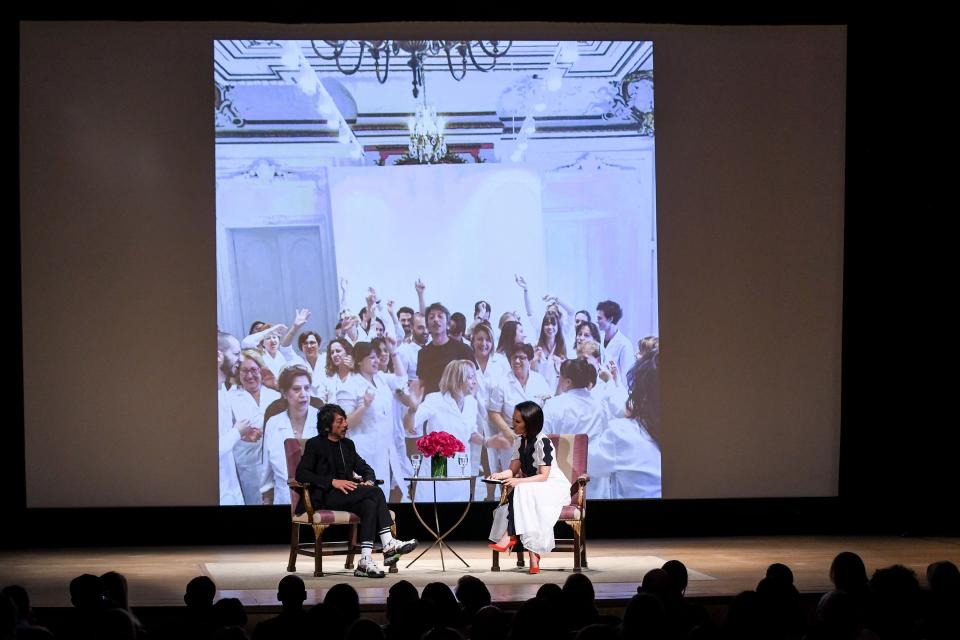 Piccioli and Cho in the Met’s Grace Rainey Rogers auditorium
