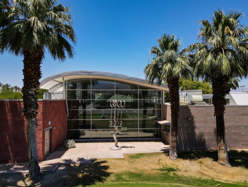 The exterior of the Palm Desert branch library is seen in Palm Desert, Calif., Saturday, June 24, 2023. The library is a part of the Riverside County Library System. 