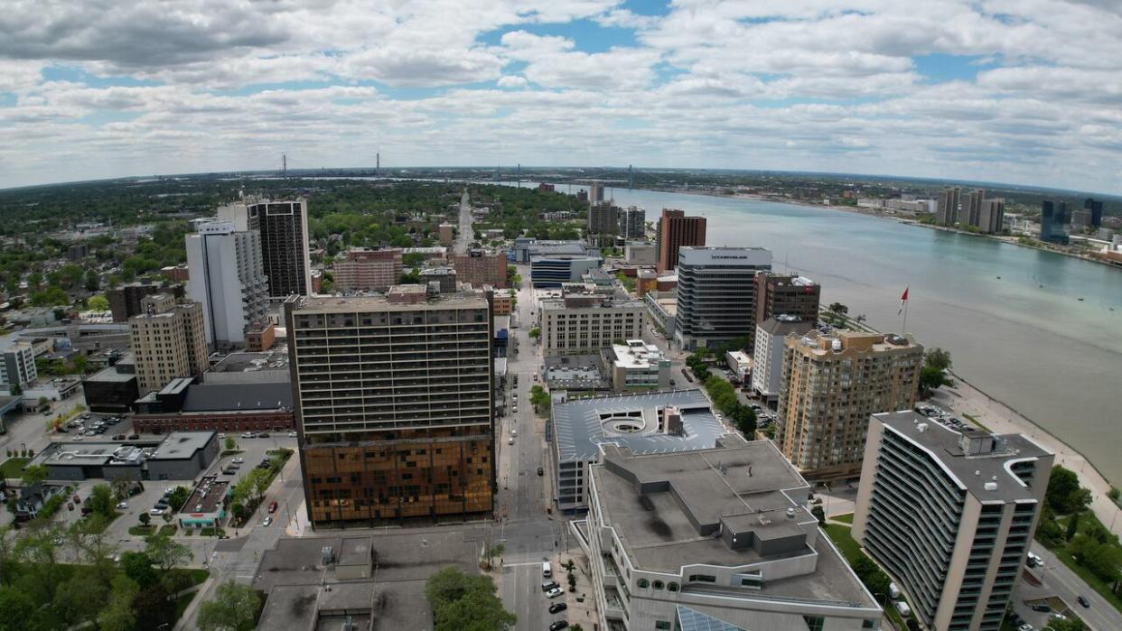 Downtown Windsor is shown in a May 10, 2024, file image. (Patrick Morrell/CBC - image credit)