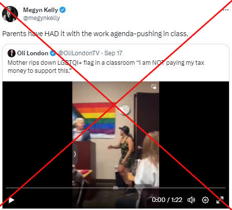 <span>Screenshot of an X post from Megyn Kelly taken September 19, 2023</span>