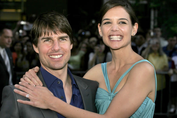 <p>IMAGO / agefotostock</p><p>This relationship started with a cute and innocuous comment to <em>Seventeen</em> magazine in 2004. "I used to think that I was going to marry <strong>Tom Cruise</strong>,” <em>Dawson's Creek </em>actress <strong>Katie Holmes</strong> said. Whether it was manifestation or sheer coincidence, Holmes and Cruise did get married in 2006, just months after daughter Suri was born. The marriage ended in 2012 when Holmes filed for divorce.</p><p><strong>Related: <a href="https://parade.com/1222455/jessicasager/tom-cruise-net-worth/" rel="nofollow noopener" target="_blank" data-ylk="slk:Find Out Tom Cruise's Net Worth in 2023;elm:context_link;itc:0;sec:content-canvas" class="link ">Find Out Tom Cruise's Net Worth in 2023</a></strong></p>